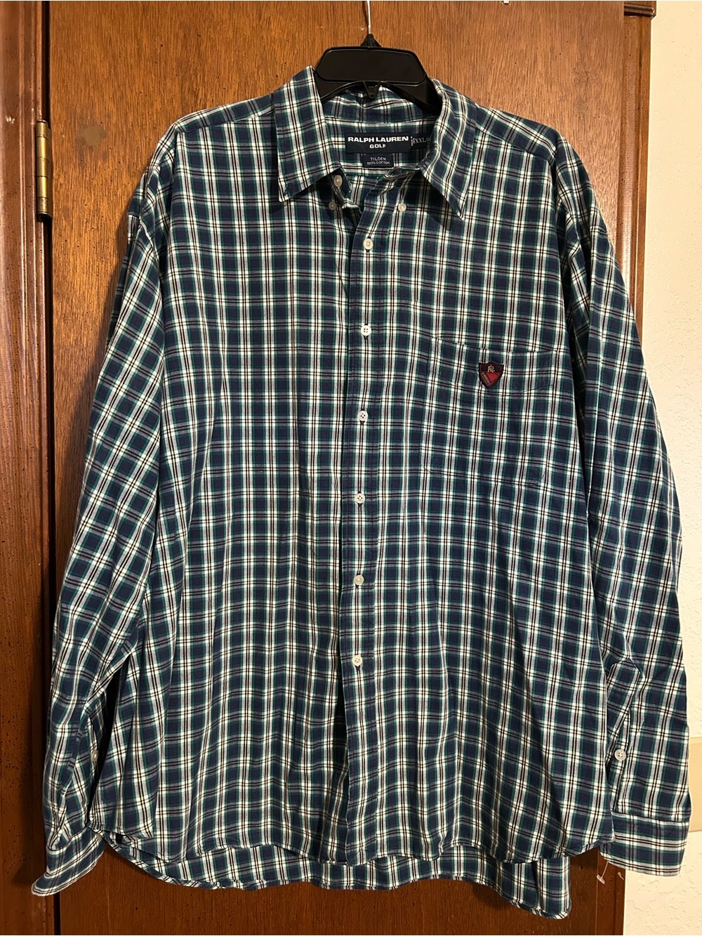 Ralph Lauren Green and Blue Plaid Button-Down Shirt